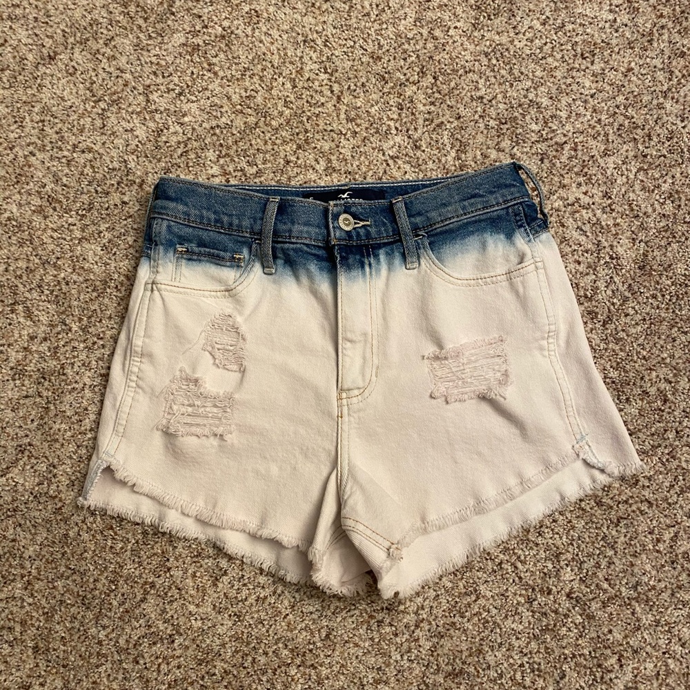 Hollister Ombré Distressed Jean Shorts